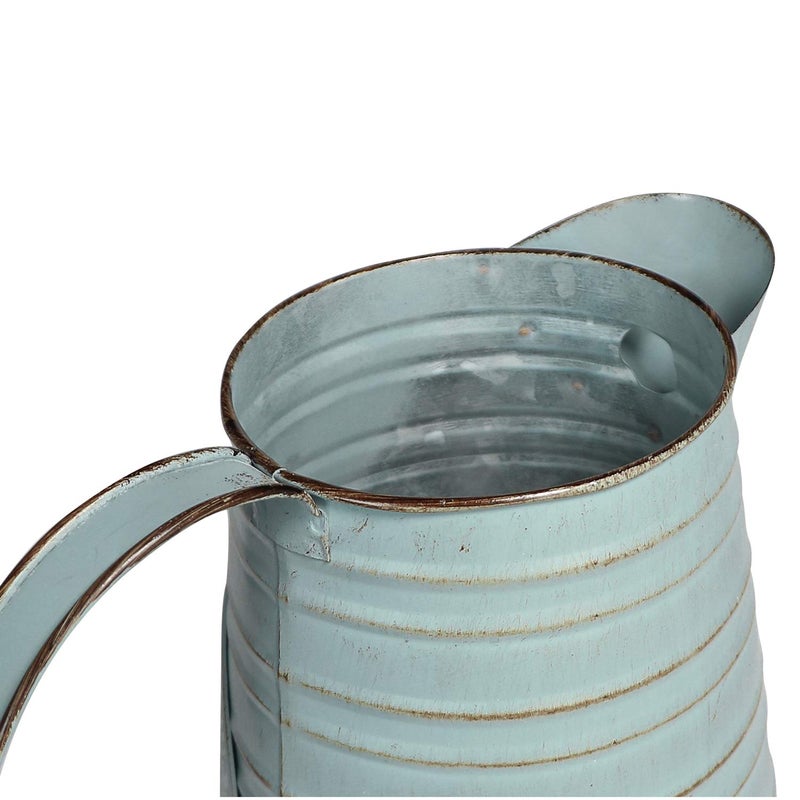 APSOONSELL Shabby Chic Metal Jug Vase Pitcher Flower Holder for Home Decoration - Image 4